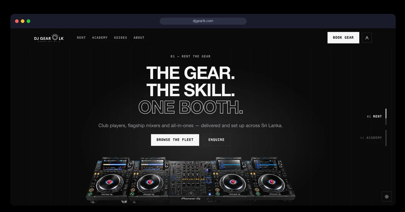 DJ GEAR LK: Rentals and a Sinhala Academy cover