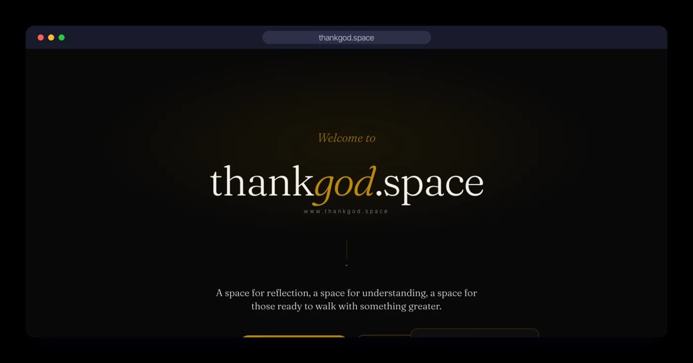 Thank God: A Space for Reflection cover